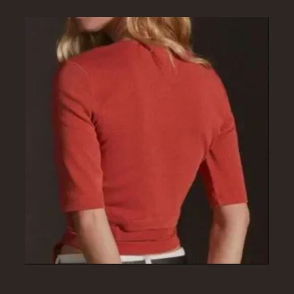 Anthropologie Ballerina Wrap Top Burnt Orange - Medium - NEW - Picture 2 of 4